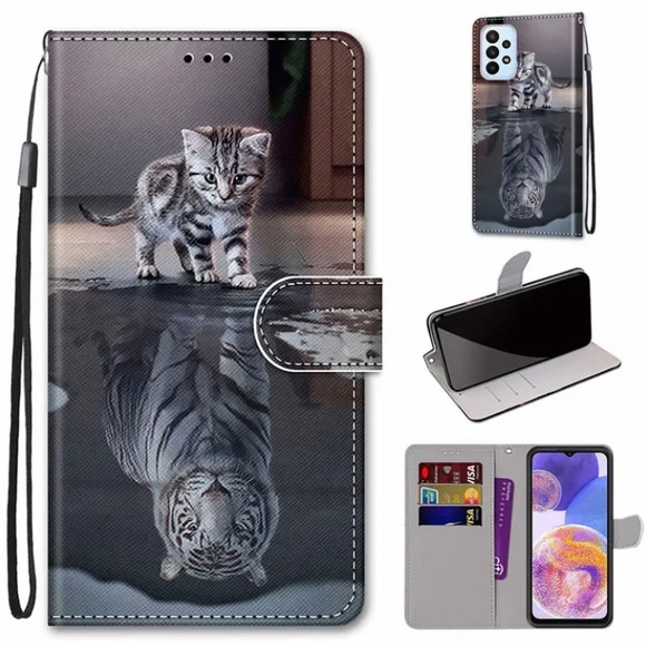 iPhone SE 2020 Tiger Reflection Wallet Flip Case - Picture 3 of 3